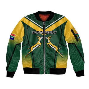 South Africa Rugby Sleeve Zip Bomber Jacket Bokke Champions