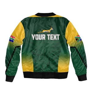 South Africa Rugby Sleeve Zip Bomber Jacket Bokke Champions