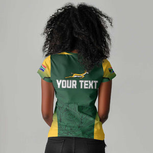 South Africa Rugby Women V-Neck T-Shirt Bokke Champions