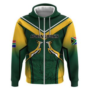 South Africa Rugby Zip Hoodie Bokke Champions