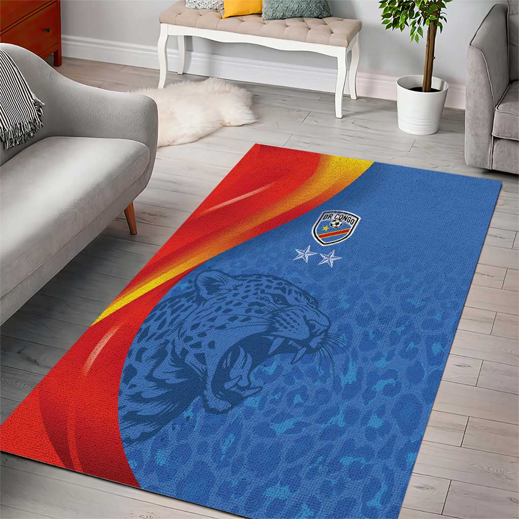 DR Congo Football 2026 Area Rug Les Leopards - Glory Upon Glory - African Pride