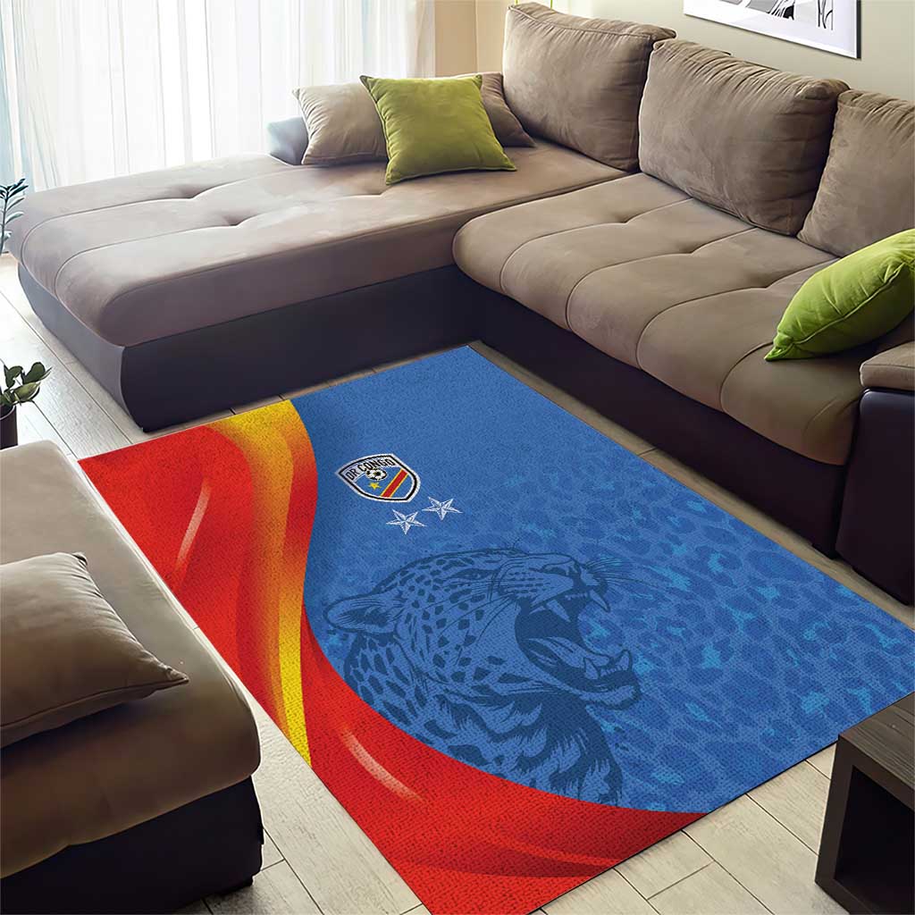 DR Congo Football 2026 Area Rug Les Leopards - Glory Upon Glory - African Pride