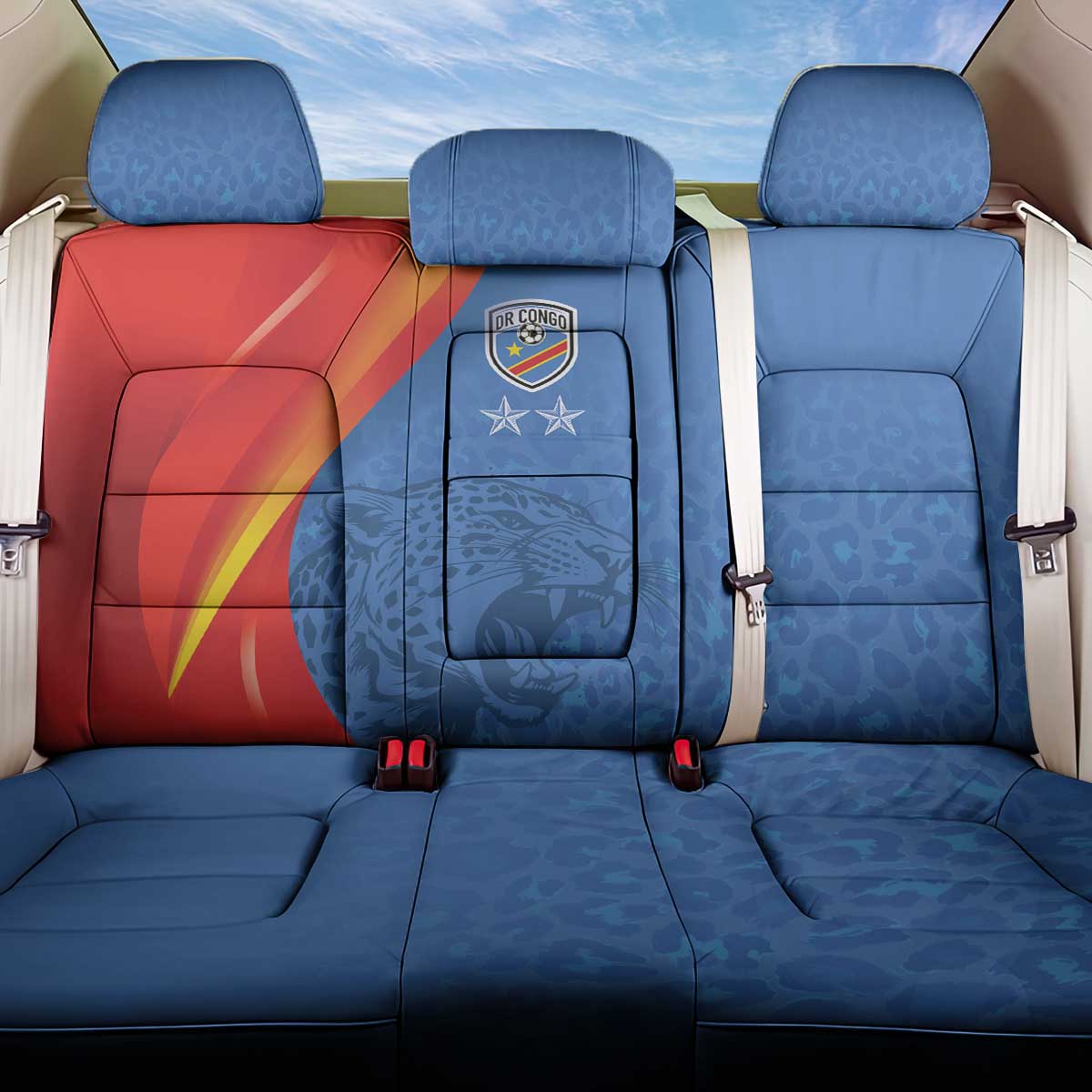 DR Congo Football 2026 Back Car Seat Cover Les Leopards - Glory Upon Glory - African Pride