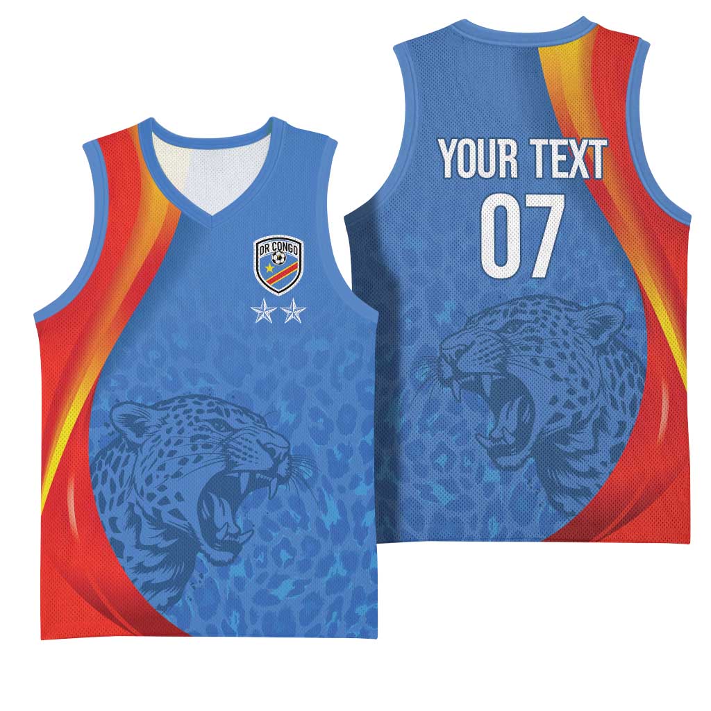 DR Congo Football 2026 Custom Basketball Jersey Les Leopards - Glory Upon Glory - African Pride