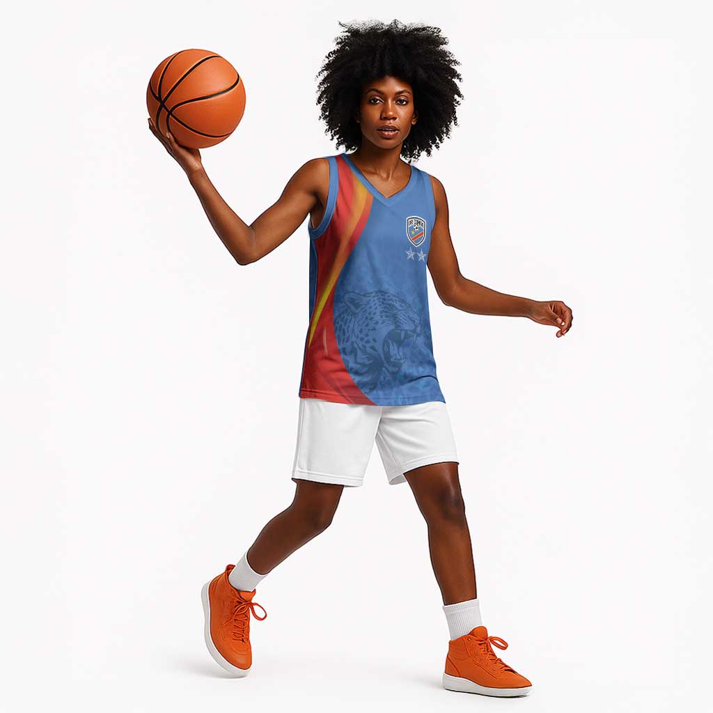 DR Congo Football 2026 Custom Basketball Jersey Les Leopards - Glory Upon Glory - African Pride