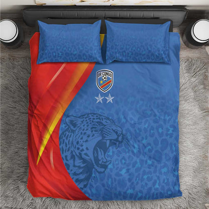 DR Congo Football 2026 Bedding Set Les Leopards - Glory Upon Glory - African Pride
