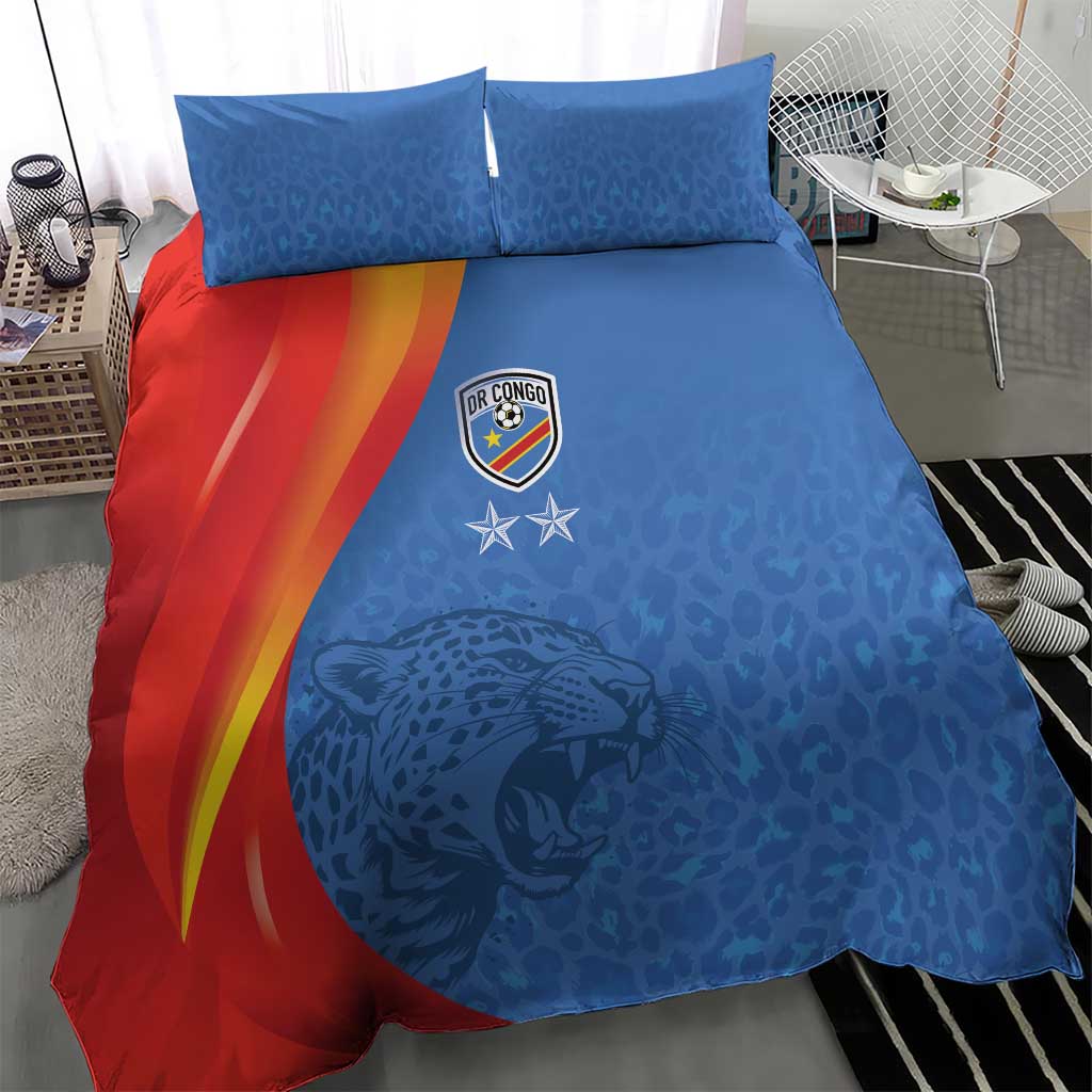 DR Congo Football 2026 Bedding Set Les Leopards - Glory Upon Glory - African Pride