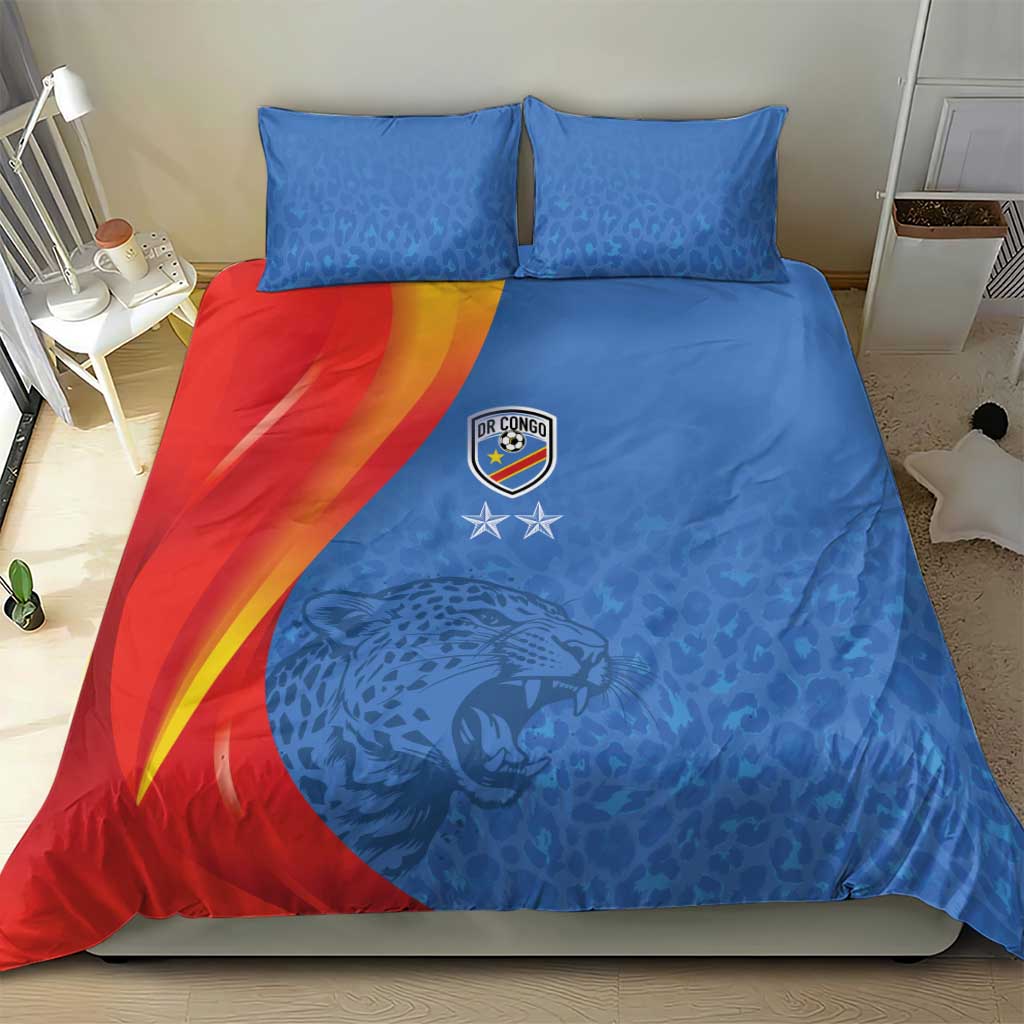 DR Congo Football 2026 Bedding Set Les Leopards - Glory Upon Glory - African Pride