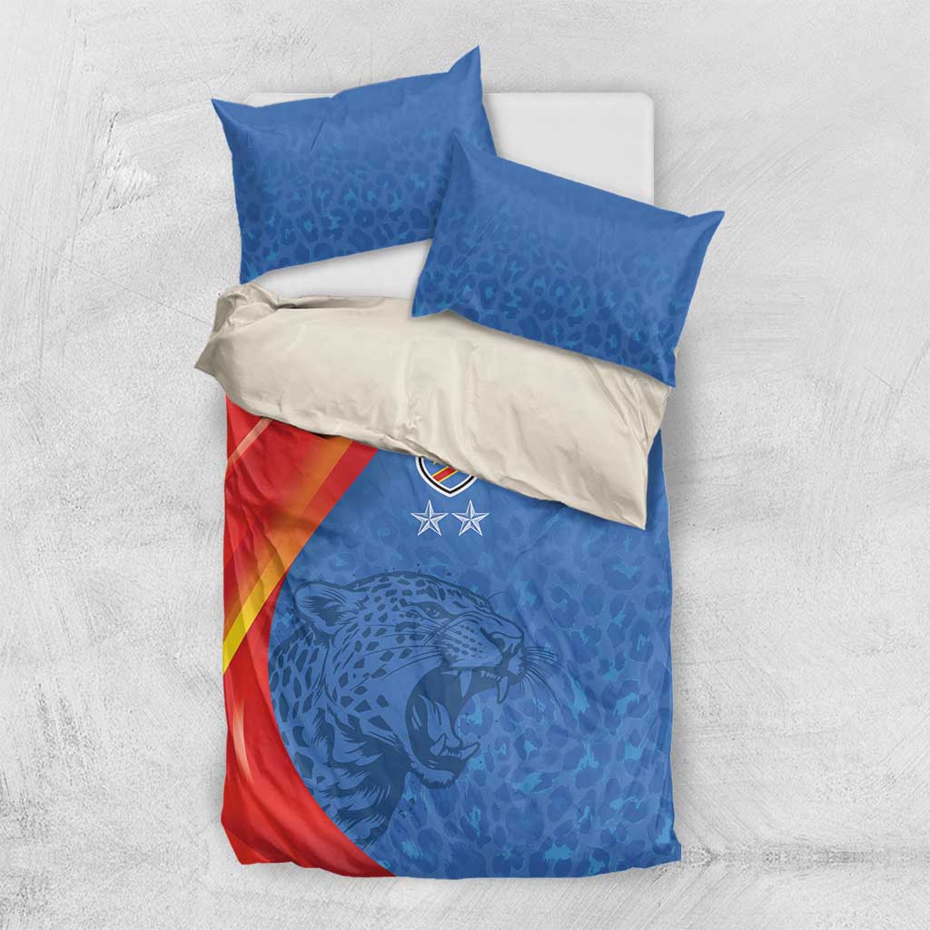 DR Congo Football 2026 Bedding Set Les Leopards - Glory Upon Glory - African Pride