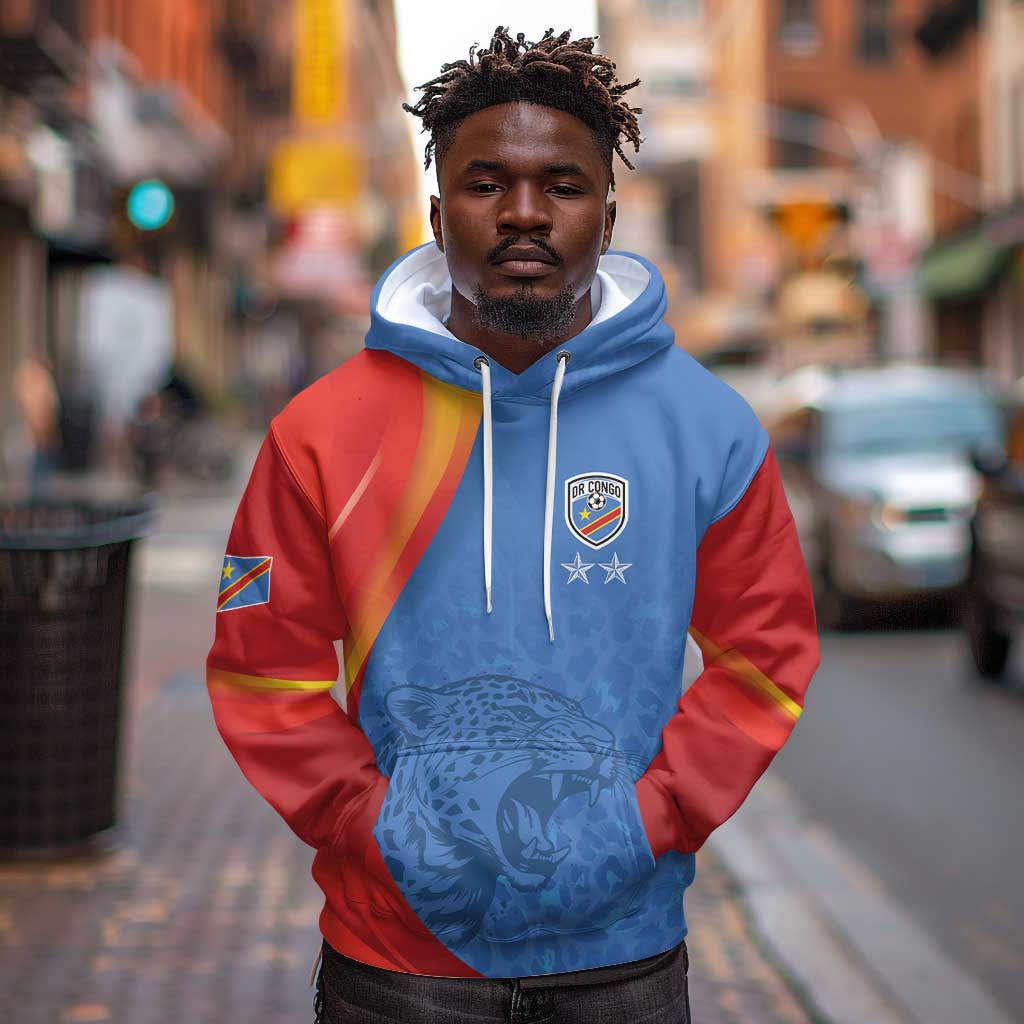 DR Congo Football 2026 Custom Hoodie Les Leopards - Glory Upon Glory - African Pride
