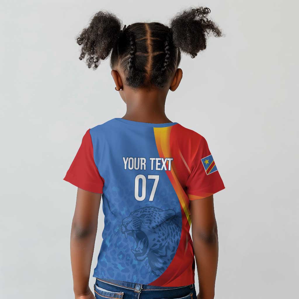 DR Congo Football 2026 Custom Kid T shirt Les Leopards - Glory Upon Glory LT7