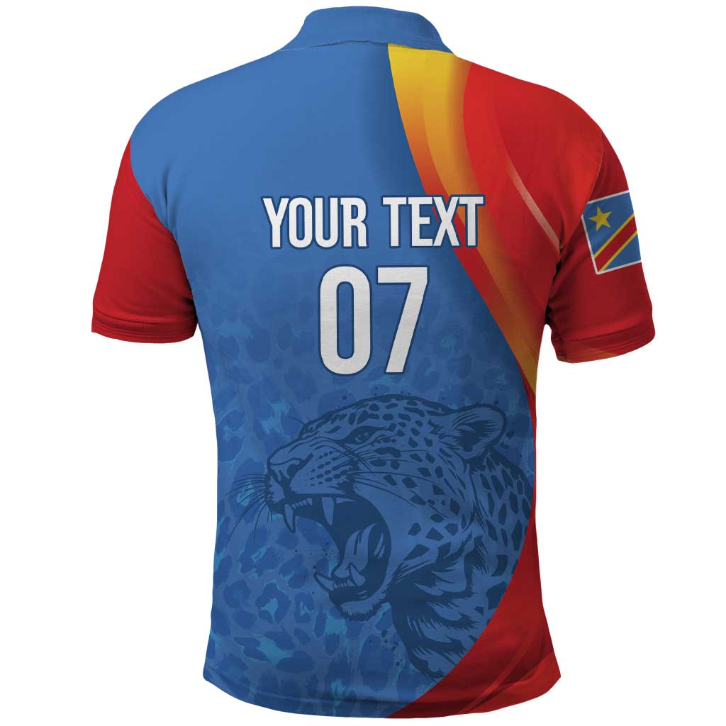 DR Congo Football 2026 Custom Polo Shirt Les Leopards - Glory Upon Glory LT7