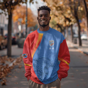 DR Congo Football 2026 Custom Sweatshirt Les Leopards - Glory Upon Glory - African Pride