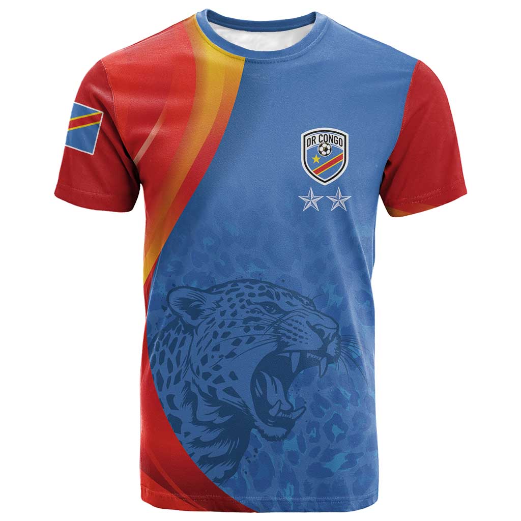 DR Congo Football 2026 Custom T shirt Les Leopards - Glory Upon Glory LT7