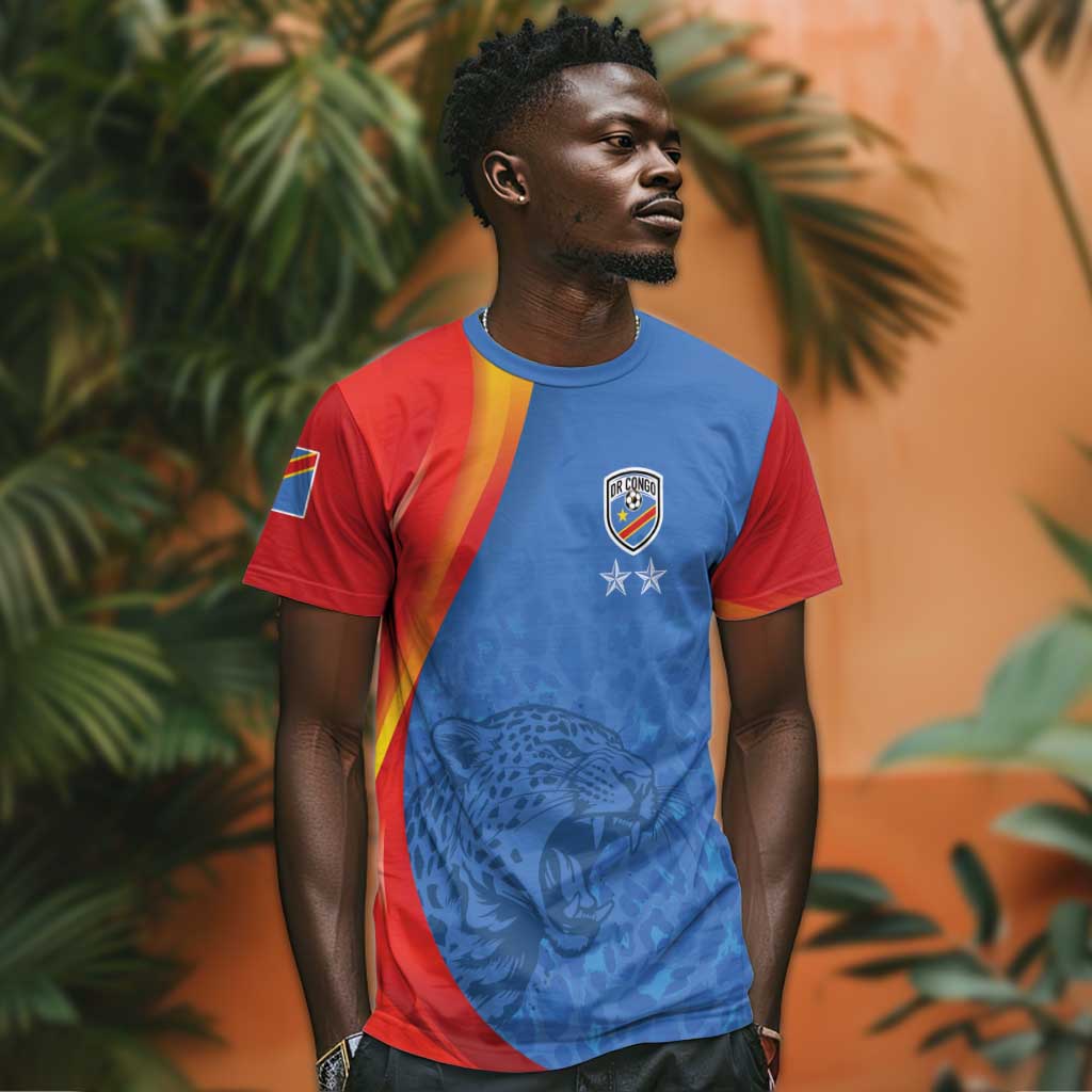 DR Congo Football 2026 Custom T shirt Les Leopards - Glory Upon Glory LT7