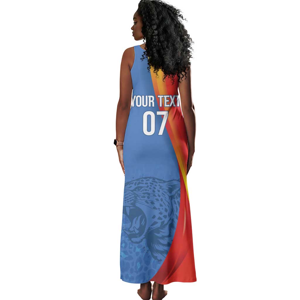DR Congo Football 2026 Custom Tank Maxi Dress Les Leopards - Glory Upon Glory - African Pride