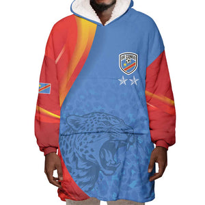 DR Congo Football 2026 Custom Wearable Blanket Hoodie Les Leopards - Glory Upon Glory - African Pride
