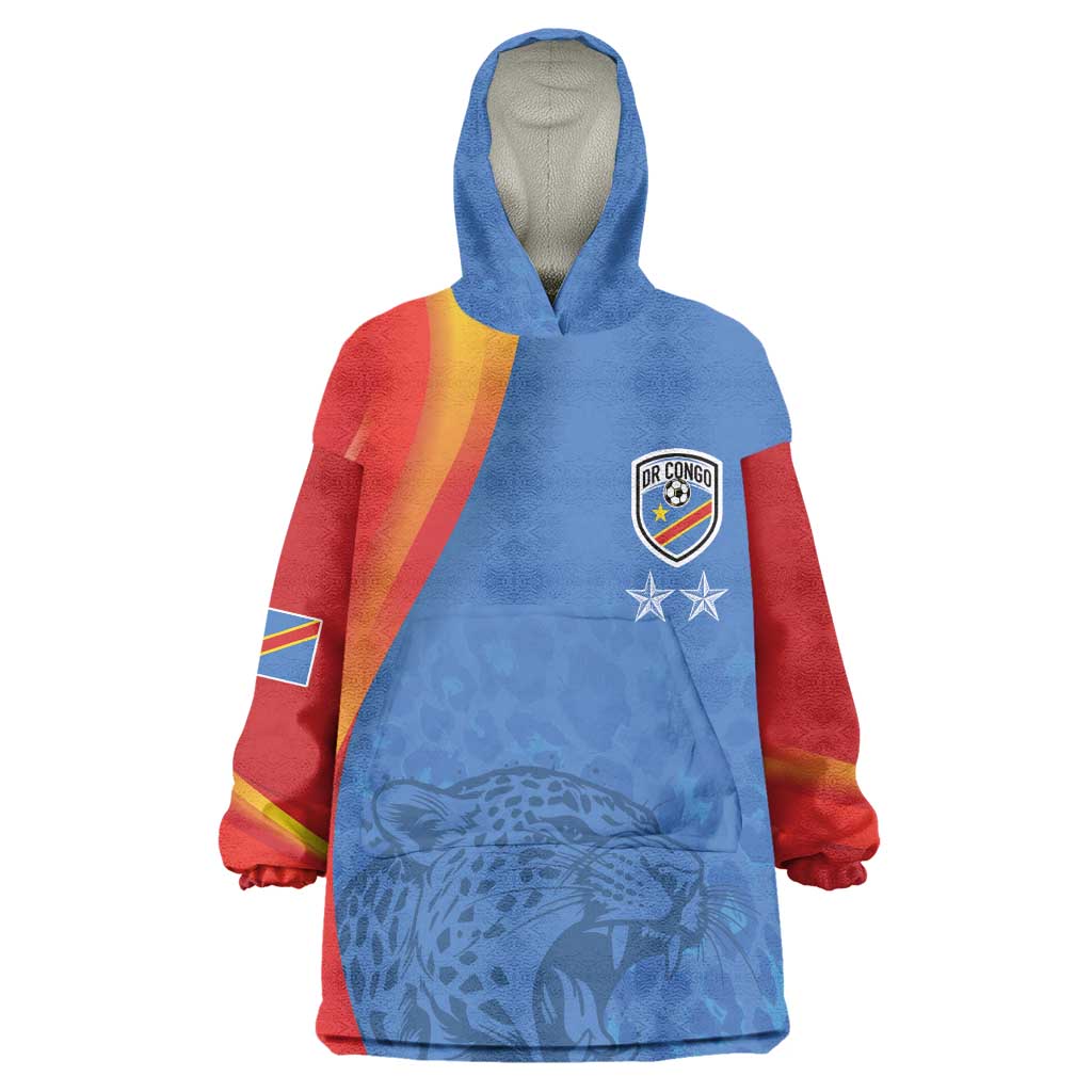 DR Congo Football 2026 Custom Wearable Blanket Hoodie Les Leopards - Glory Upon Glory - African Pride