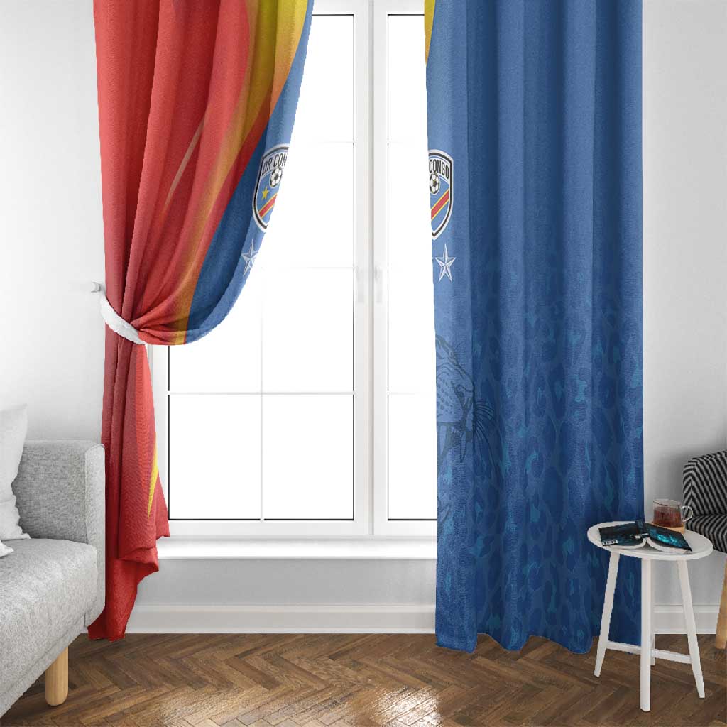 DR Congo Football 2026 Window Curtain Les Leopards - Glory Upon Glory - African Pride
