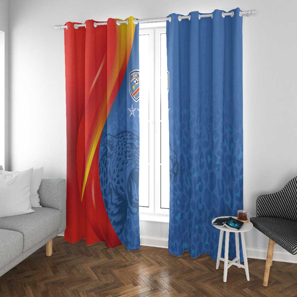 DR Congo Football 2026 Window Curtain Les Leopards - Glory Upon Glory - African Pride