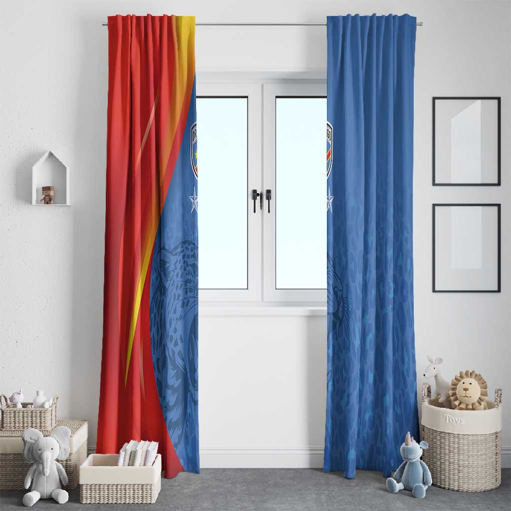 DR Congo Football 2026 Window Curtain Les Leopards - Glory Upon Glory - African Pride