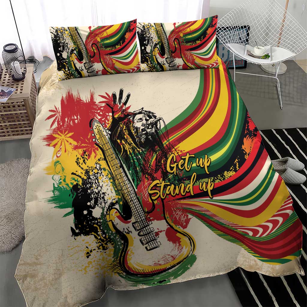 Reggae Soul B.Marley Grungy Bedding Set Get Up Stand Up - African Pride