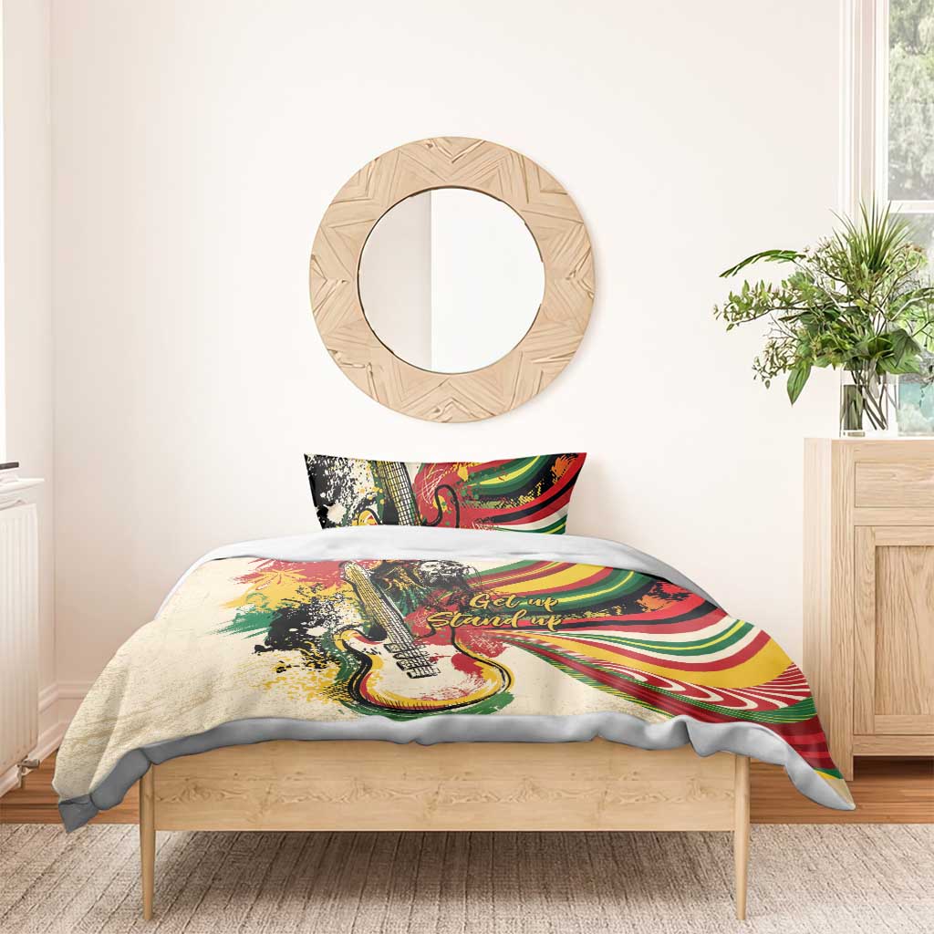 Reggae Soul B.Marley Grungy Bedding Set Get Up Stand Up - African Pride