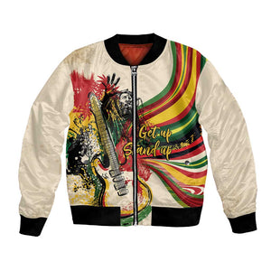 Reggae Soul B.Marley Grungy Bomber Jacket Get Up Stand Up - African Pride