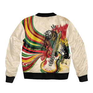 Reggae Soul B.Marley Grungy Bomber Jacket Get Up Stand Up - African Pride