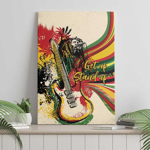 Reggae Soul B.Marley Grungy Canvas Wall Art Get Up Stand Up - African Pride