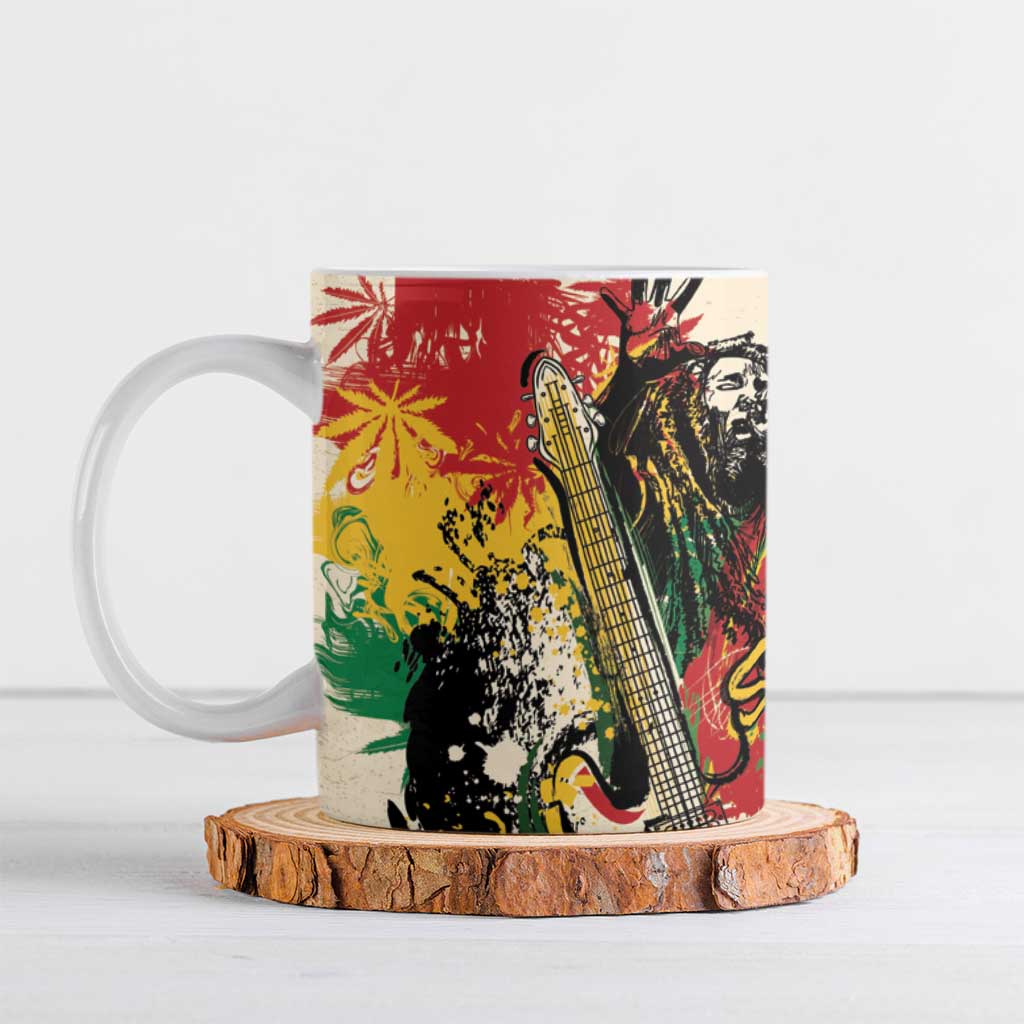 Reggae Soul B.Marley Grungy Ceramic Mug Get Up Stand Up - African Pride