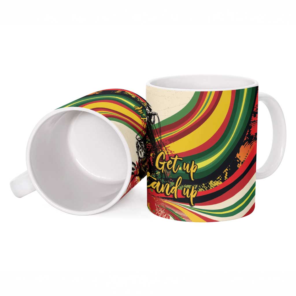Reggae Soul B.Marley Grungy Ceramic Mug Get Up Stand Up - African Pride