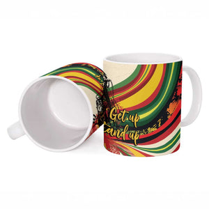 Reggae Soul B.Marley Grungy Ceramic Mug Get Up Stand Up - African Pride