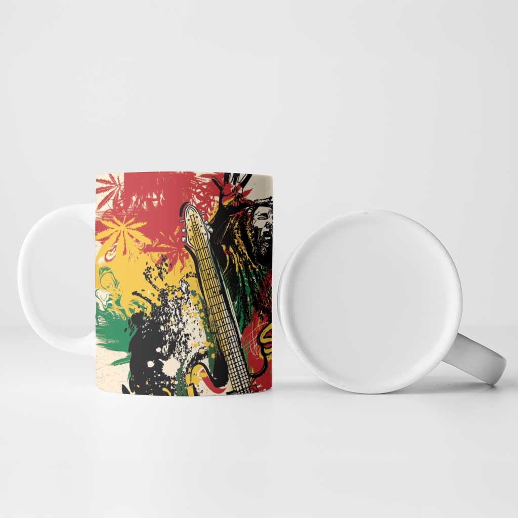 Reggae Soul B.Marley Grungy Ceramic Mug Get Up Stand Up - African Pride