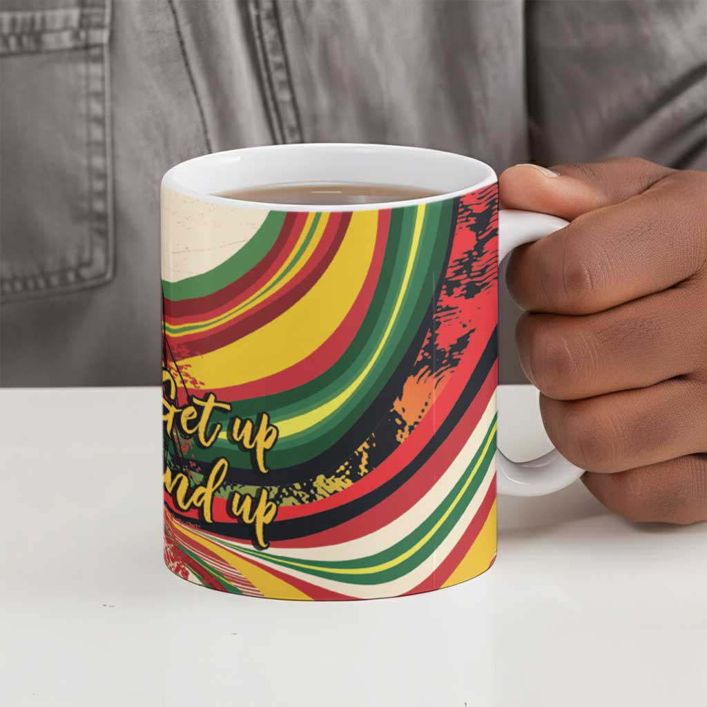 Reggae Soul B.Marley Grungy Ceramic Mug Get Up Stand Up - African Pride