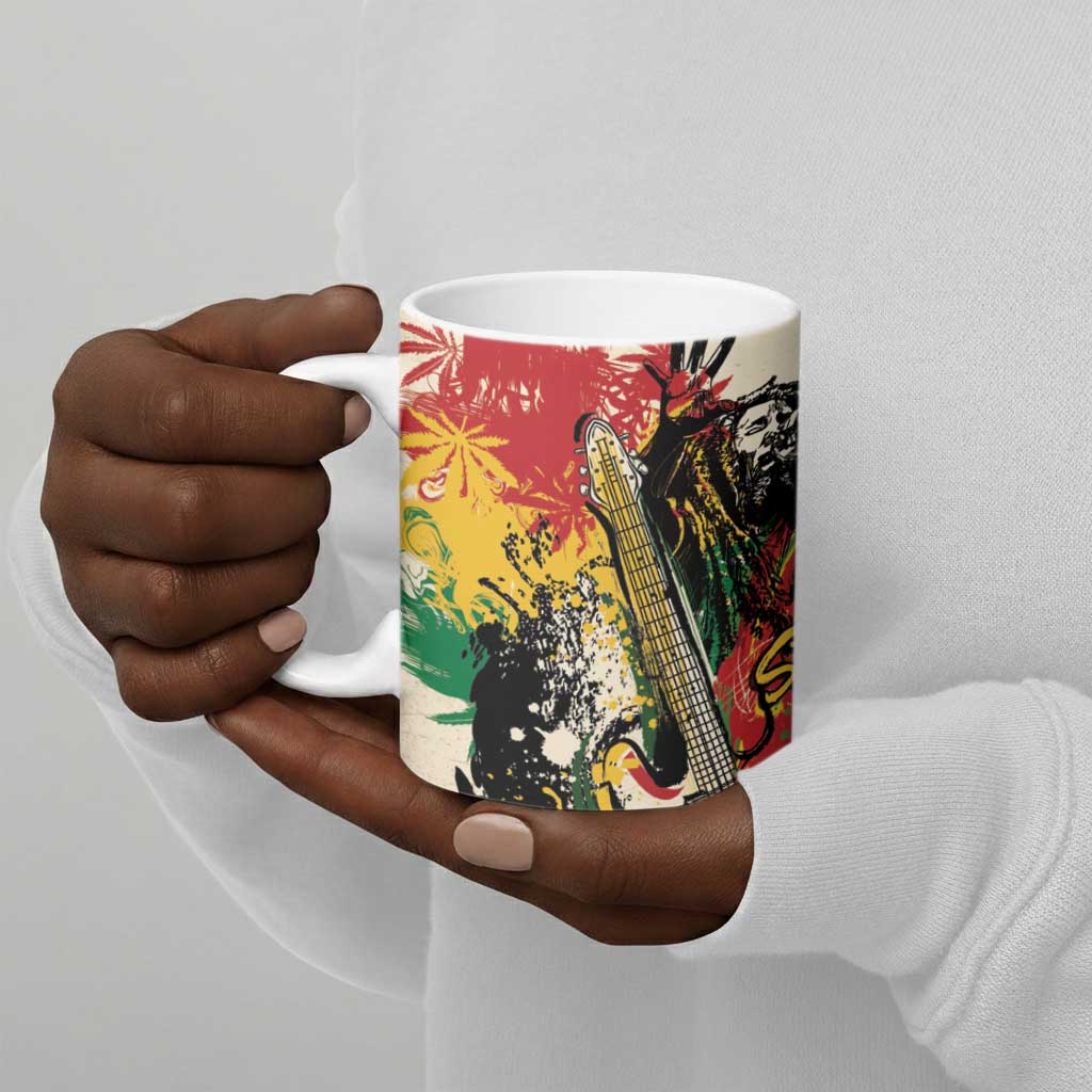 Reggae Soul B.Marley Grungy Ceramic Mug Get Up Stand Up - African Pride
