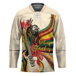Reggae Soul B.Marley Grungy Hockey Jersey Get Up Stand Up - African Pride