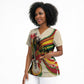 Reggae Soul B.Marley Grungy Scrub Top Get Up Stand Up - African Pride