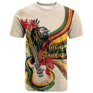 Reggae Soul B.Marley Grungy T shirt Get Up Stand Up - African Pride