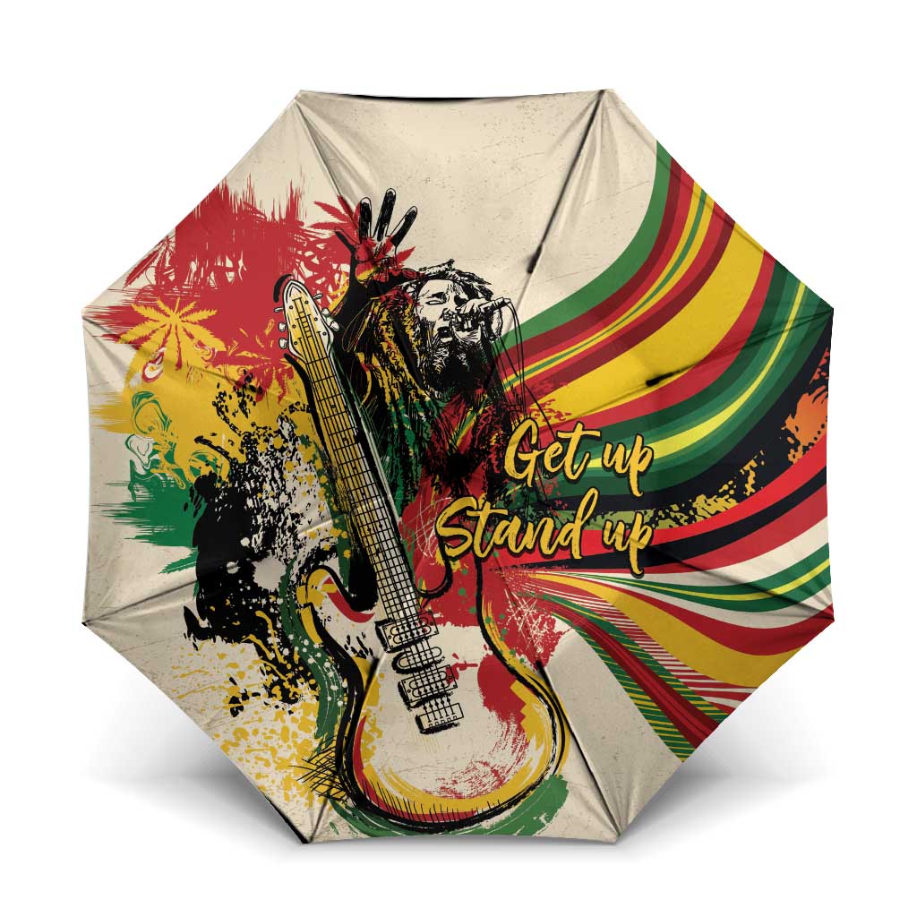 Reggae Soul B.Marley Grungy Umbrella Get Up Stand Up - African Pride
