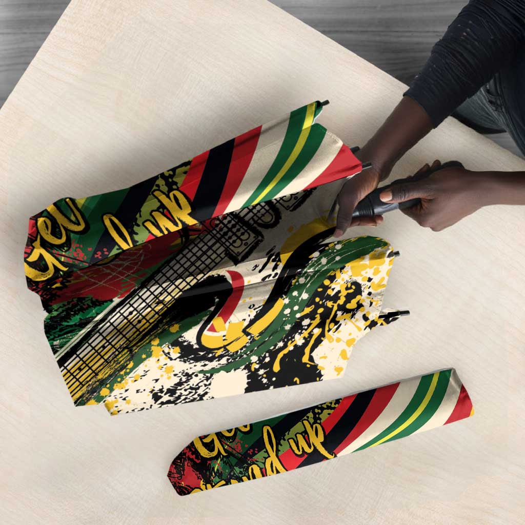 Reggae Soul B.Marley Grungy Umbrella Get Up Stand Up - African Pride