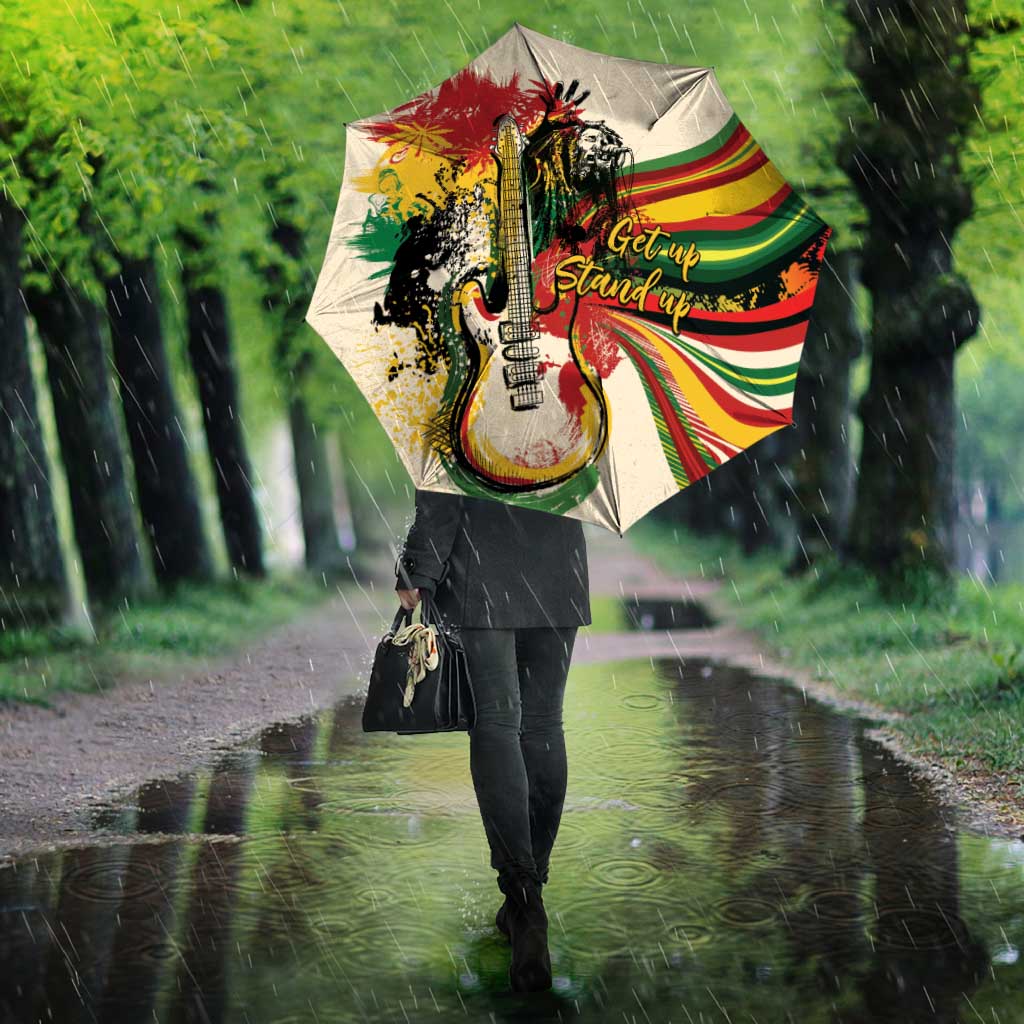 Reggae Soul B.Marley Grungy Umbrella Get Up Stand Up - African Pride