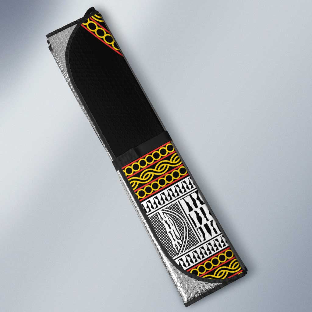 Cameroon Bamenda Toghu Inspired Auto Sun Shade Classic Motifs