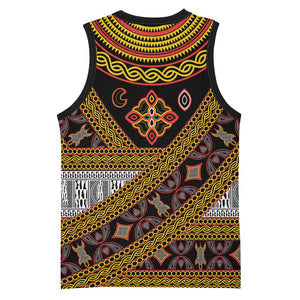 Cameroon Bamenda Toghu Inspired Basketball Jersey Classic Motifs