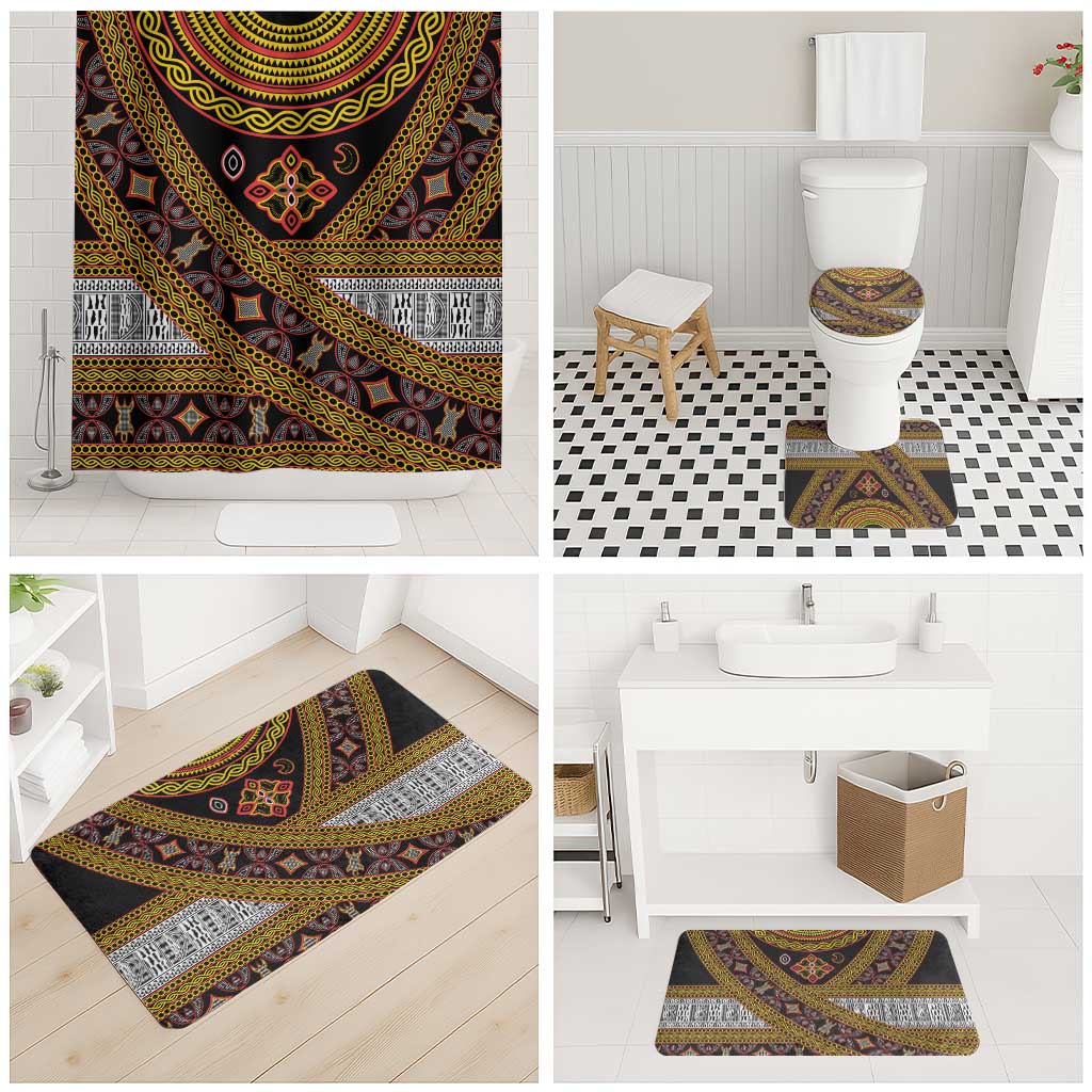 Cameroon Bamenda Toghu Inspired Bathroom Set Classic Motifs