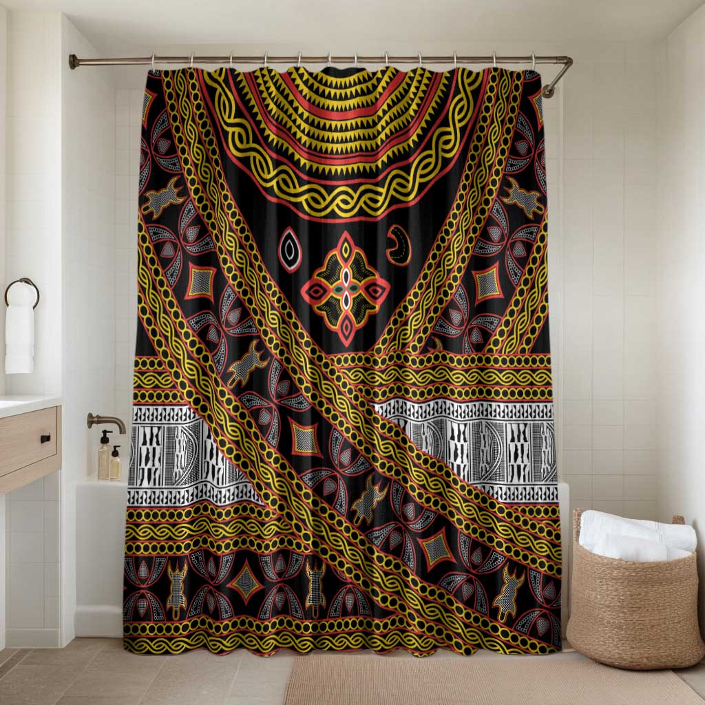 Cameroon Bamenda Toghu Inspired Bathroom Set Classic Motifs