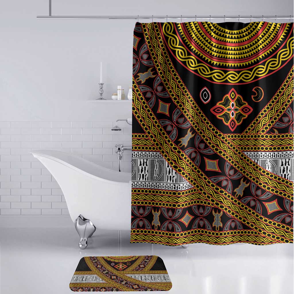 Cameroon Bamenda Toghu Inspired Bathroom Set Classic Motifs