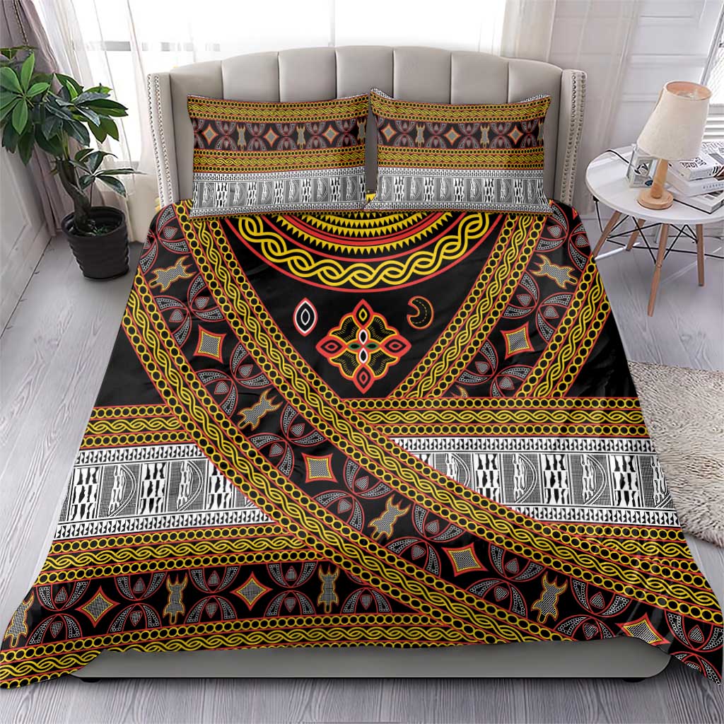 Cameroon Bamenda Toghu Inspired Bedding Set Classic Motifs