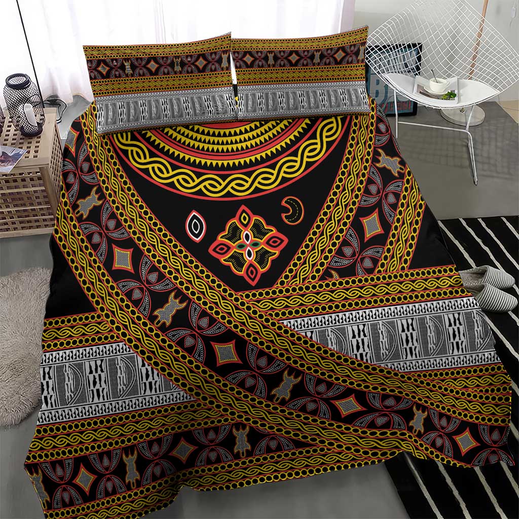 Cameroon Bamenda Toghu Inspired Bedding Set Classic Motifs