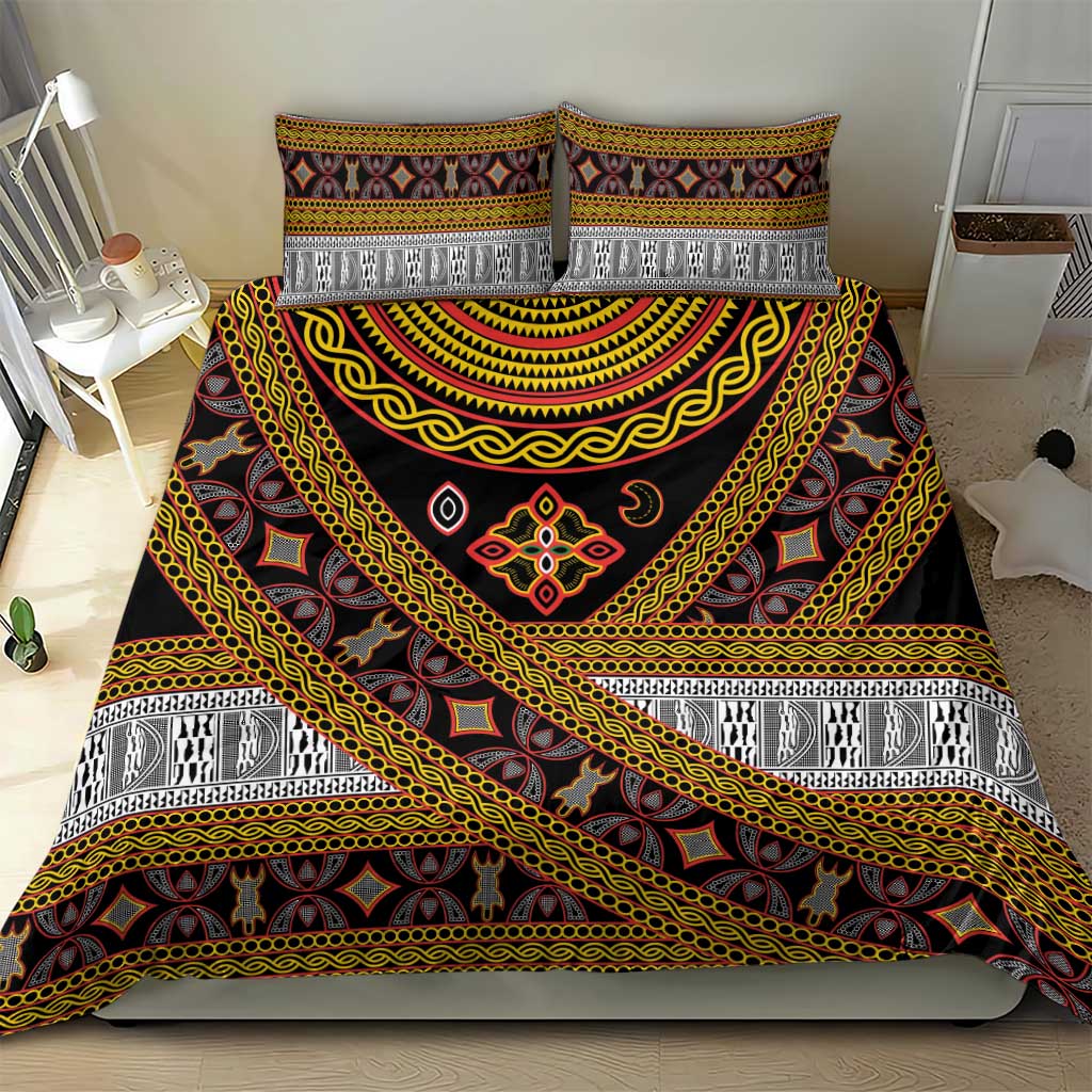 Cameroon Bamenda Toghu Inspired Bedding Set Classic Motifs